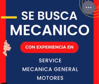 Busco mecanico con experiencia