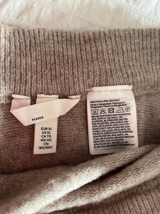 Conjunto premamá jersey y falda beige