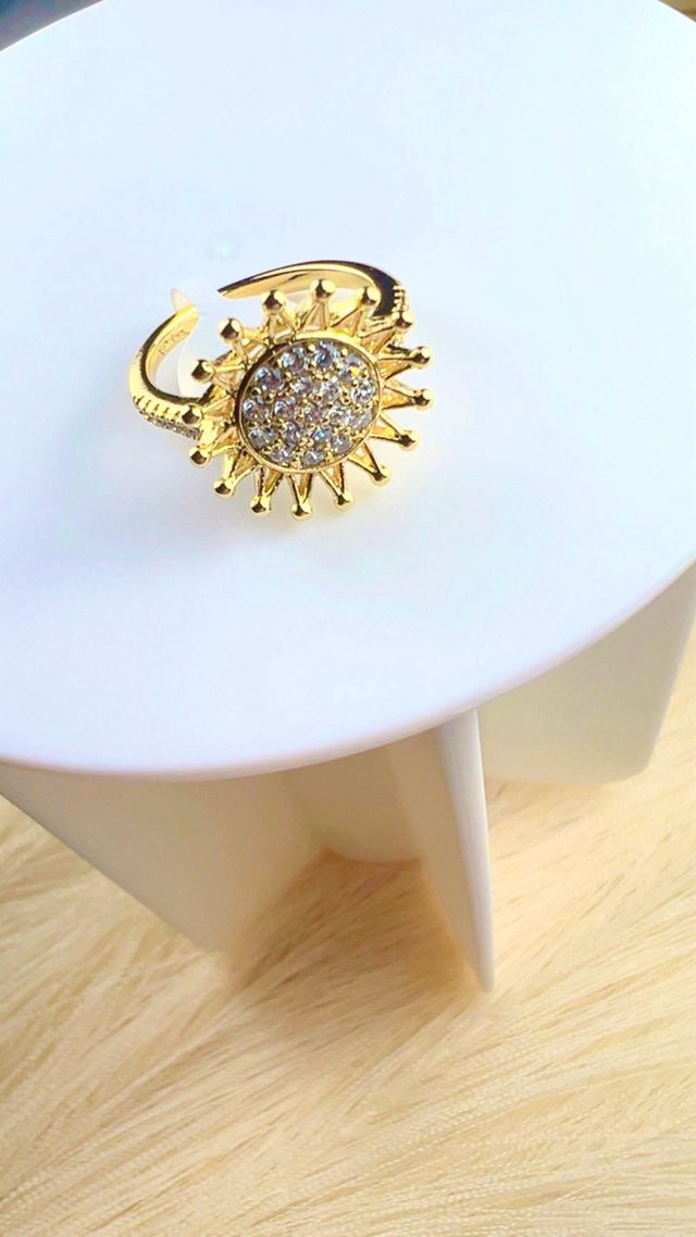 Anillo Sol Laminado 14k