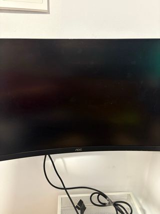 Monitor curvo AOC nero