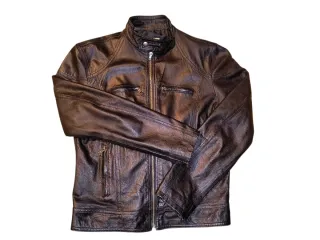 Giacca Vera Pelle Nera Prada Tg M