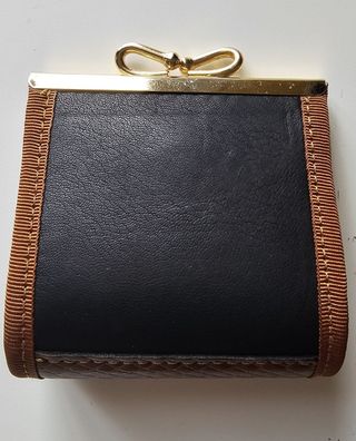 Monedero piel osito dorado