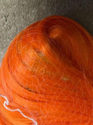 Peluca Naranja Larga Cosplay Anime Manga