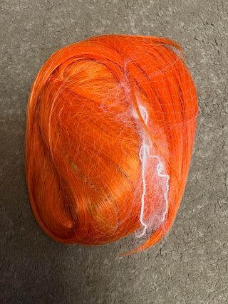 Peluca Naranja Larga Cosplay Anime Manga