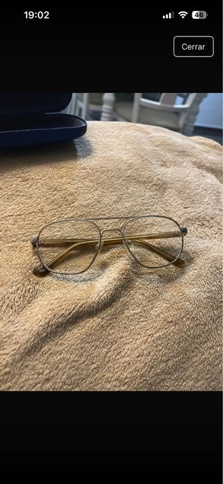 Gafas montura metal doradas y marrones