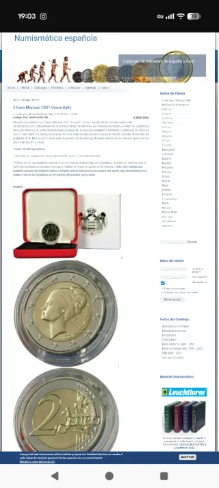 Moneda 2€ Monaco 2007