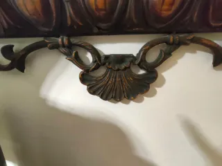 Espejo Vintage con Copete y Óleo de Rosas