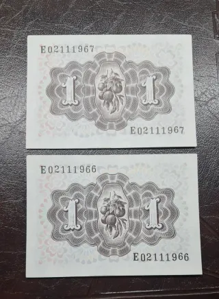 2 Billetes 1 Peseta 1948 Banco de España
