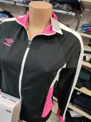 Tuta Umbro cotone donna nero/rosa