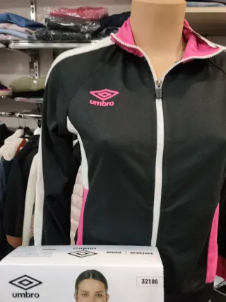 Tuta Umbro cotone donna nero/rosa