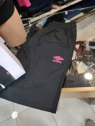 Tuta Umbro cotone donna nero/rosa