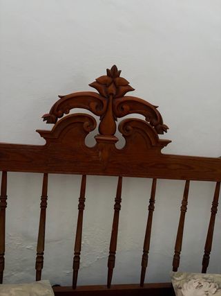 Cama antigua madera maciza 1900-1920