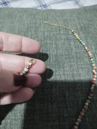 Collar Jaspe Imperial Multicolor y Anillo de flor