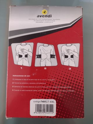 Faja Lumbar Talla XXL Negra