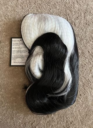 Peluca Larga Cosplay Anime Negra y Blanca