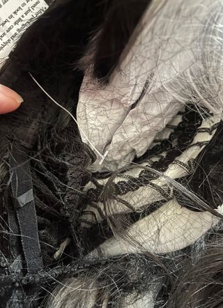 Peluca Larga Cosplay Anime Negra y Blanca