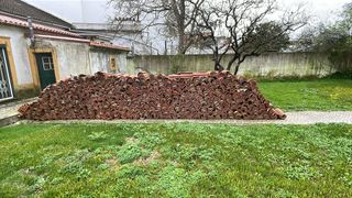 Telhas de canudo em bom estado