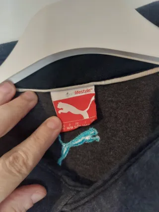 Polo PUMA uomo grigio XL logo ricamato