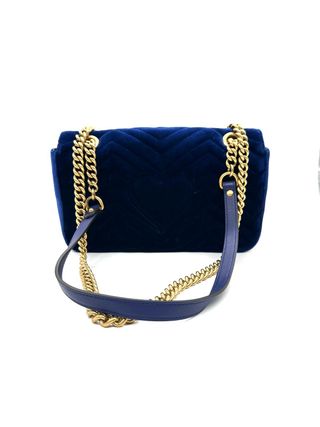 Bandolera Gucci Azul y Dorada