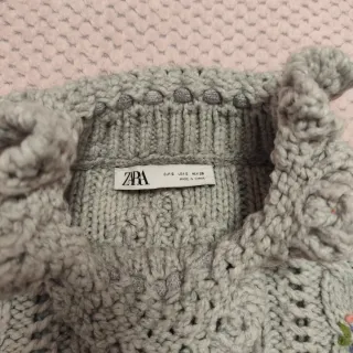 Jersey Zara Gris Flores