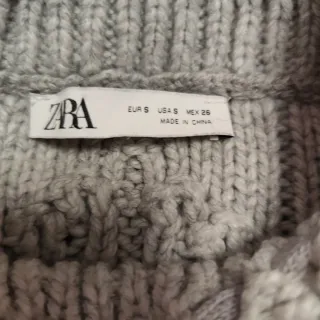 Jersey Zara Gris Flores