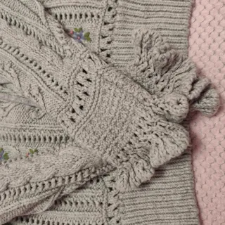 Jersey Zara Gris Flores