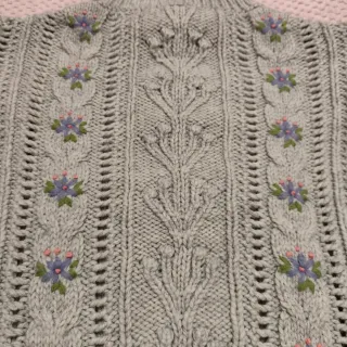 Jersey Zara Gris Flores