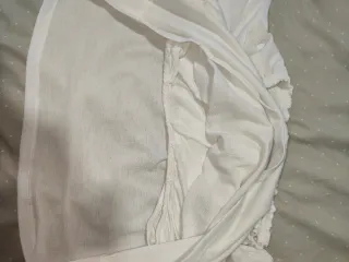 Blusa Bershka blanca manga larga talla S