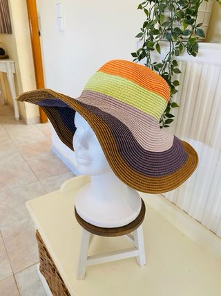 Sombrero Boho Ibiza Ala Ancha Multicolor