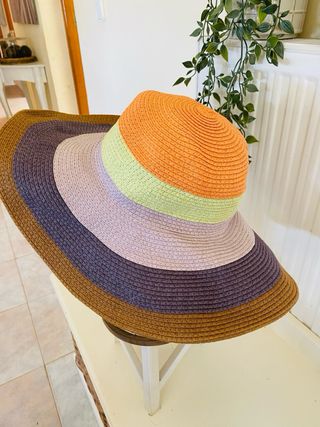 Sombrero Boho Ibiza Ala Ancha Multicolor