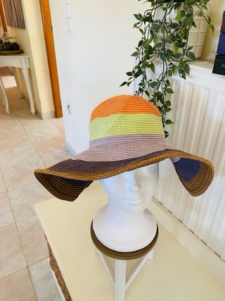 Sombrero Boho Ibiza Ala Ancha Multicolor
