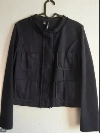 Chaqueta Mango Azul Marino estilo Chanel