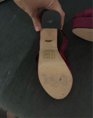 Sandalias burdeos terciopelo