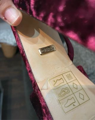 Sandalias burdeos terciopelo