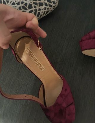 Sandalias burdeos terciopelo