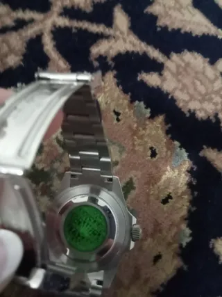 Orologio automatico uomo Rolex verde/argento