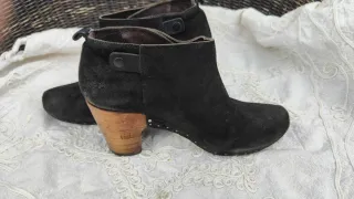 Botines Vialis Talla 39 Ante Negro