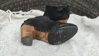 Botines Vialis Talla 39 Ante Negro