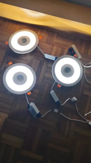 4 Plafones empotrable doble LED 15W+6W combinable