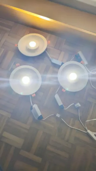 4 Plafones empotrable doble LED 15W+6W combinable