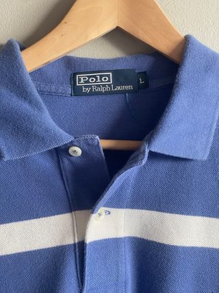 Polo Ralph Lauren Rayas Azul Blanco Talla XL