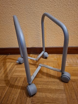 Supporto per Computer in Metallo con Ruote Grigio