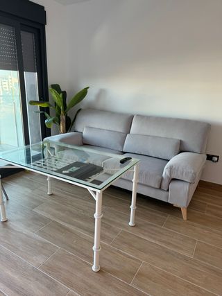 Mesa de forja moderna cristal