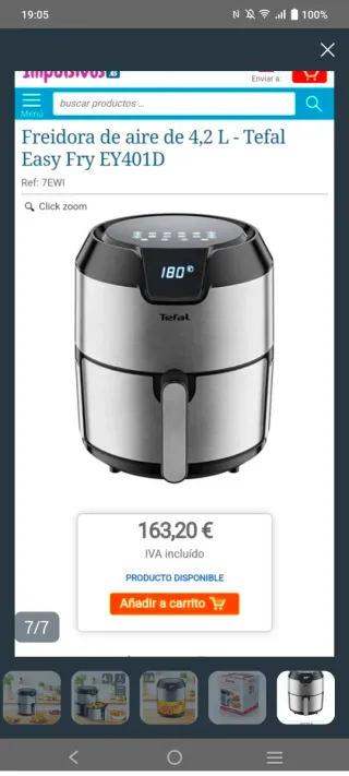 Freidora de aire TEFAL NUEVA
