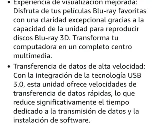 Reproductor Grabador DVD/Blu-Ray Externo USB-C