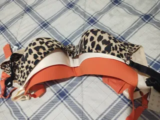 Lote 3 Sujetadores Multicolor y Naranja