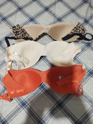 Lote 3 Sujetadores Multicolor y Naranja