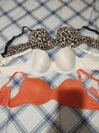 Lote 3 Sujetadores Multicolor y Naranja