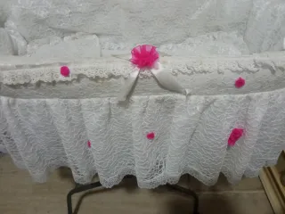 Mini Cuna Moisés Blanca con Dosel