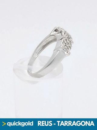 035-01-00525 ANILLO ORO BLANCO 18K DIAMANTES T14